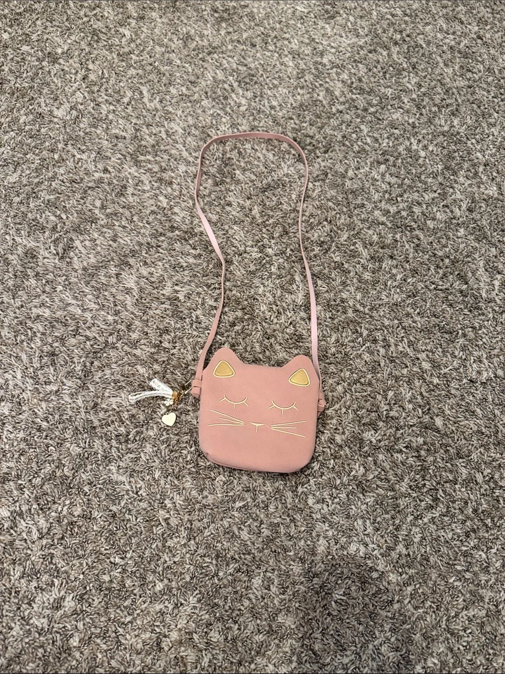 Pink Cat Face Crossbody Bag